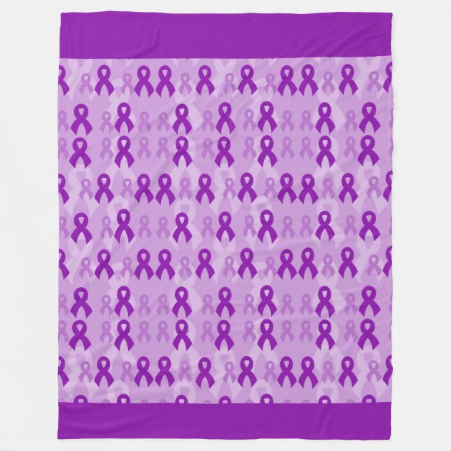 Lila Ribbons.. Fibro Fleece Blanket (Vorderseite)