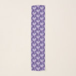 Lila Riesenbotanischer gemusterter Schal<br><div class="desc">Hübsche botanische Fahne Iris Art wiederholen gemusterten Schal. Hintergrundfarbe in ultra violetter lila Farbe oder Sie können es in Ihre eigene Farbwahl ändern. Original botanische Malerei und Design von Sarah Trett für www.mylittleeden.com auf zazzle.</div>