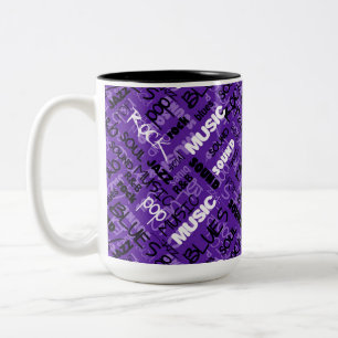 Lila Rock Pop R & B Musik Zweifarbige Tasse