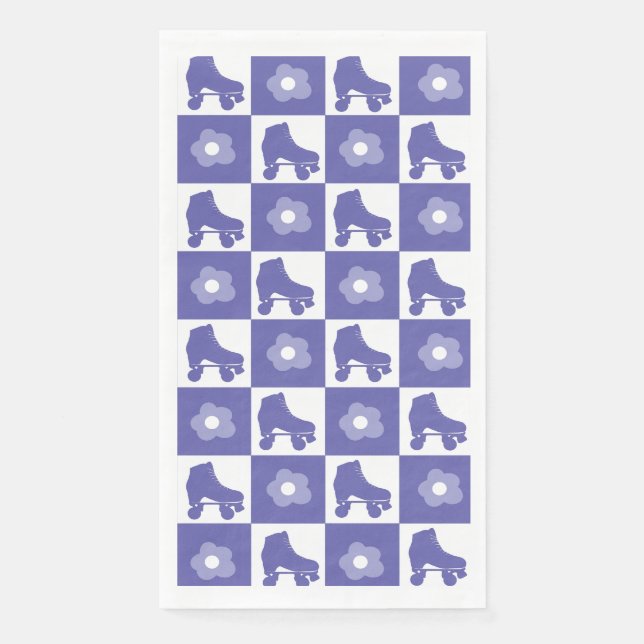Lila Roller Derby-Skate Serviette (Vorderseite)