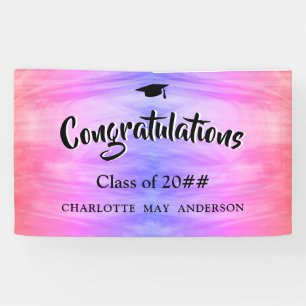Lila rosa Abschluss Banner