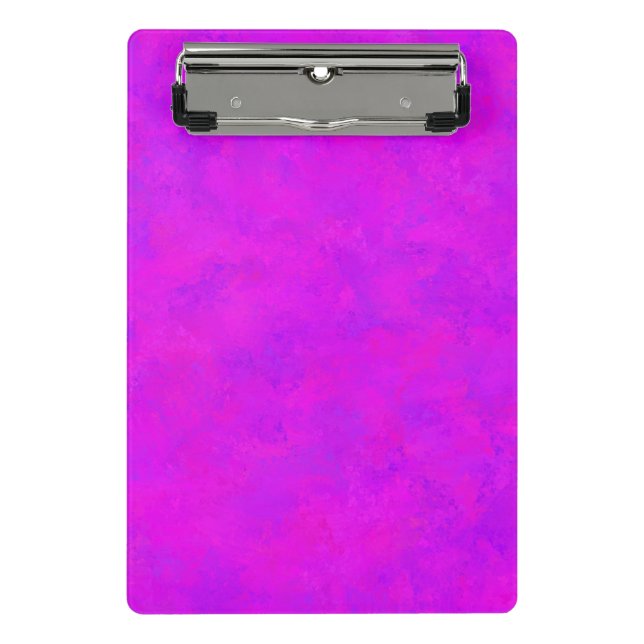Lila rosa Abstraktes Muster Mini Klemmbrett (Vorderseite)