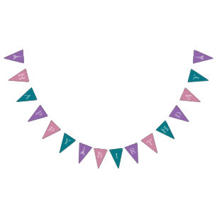 Lila rosa aquamarine Flagge alles- Gute zum