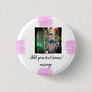 Lila rosa Aquarellfarbe Vater Sohn Vater hinzufüge Button