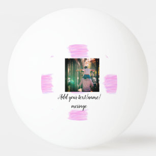 Lila rosa Aquarellfarbe Vater Sohn Vater hinzufüge Tischtennisball