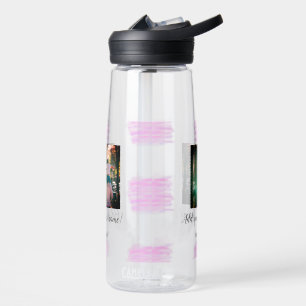 Lila rosa Aquarellfarbe Vater Sohn Vater hinzufüge Trinkflasche