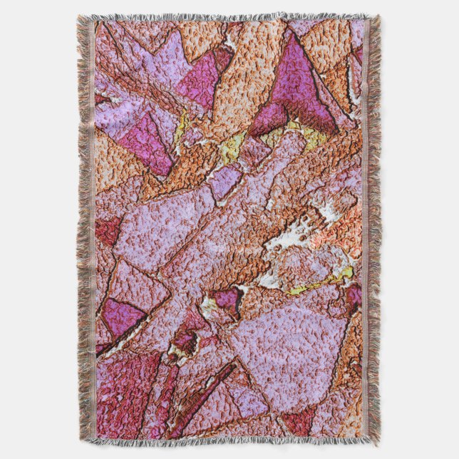 Lila rosa bemalte Vulkansteine zeichnend Decke (Vorderseite Vertikal)