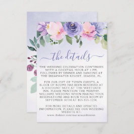 Lila Rosa-Bläserei Begleitkarte