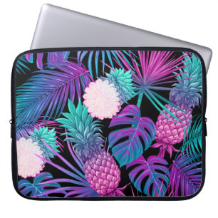 LILA ROSA BLAU AQUA TROPISCHE PFLANZEN LAPTOPSCHUTZHÜLLE