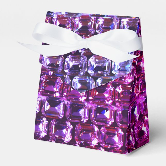 Lila-rosa-blaue Diamanten, lila Edelstein Geschenkschachtel (Vorderseite)