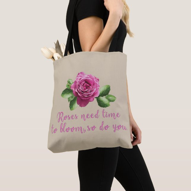 lila-rosa-blühende Rose Tasche (Von Nahem)