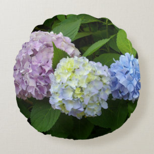Lila rosa Blume elegante Hydrangeas Rundes Kissen