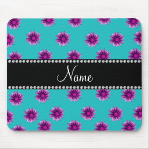 Lila rosa Blumen des personalisierten Mousepad