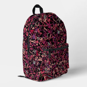 Lila Rosa Dreieckmuster Bedruckter Rucksack