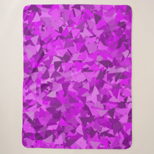 Lila Rosa Dreiecksmuster Sherpadecke