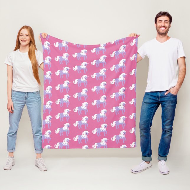 Lila Rosa Einhorn Fleecedecke (Beispiel)