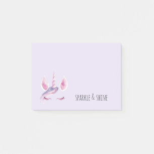 Lila Rosa Einhorn Post-it Klebezettel