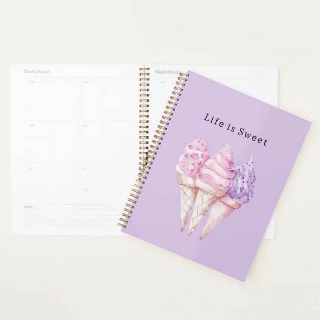 Lila rosa Eistüten   Planer (Anzeige)