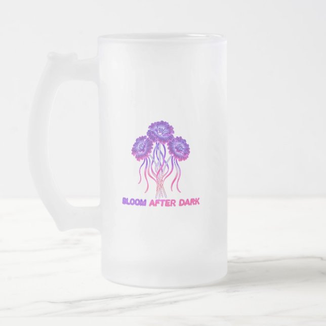 Lila Rosa Fantasy Blumen Barware Tasse (Links)