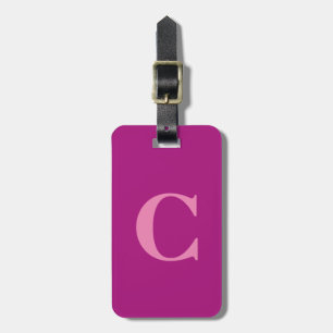 Lila rosa farbenfrohe Monogramm - Erstgeschenk-Gab Gepäckanhänger