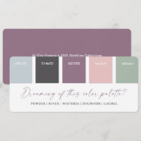Lila & rosa Farbpalette 2021 für Hochzeiten