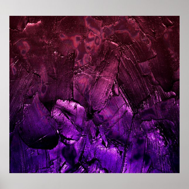 Lila rosa Farbton: Dunkel Abstrakt Poster (Vorne)