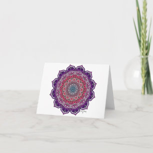 Lila-rosa Floral Mandala Karte