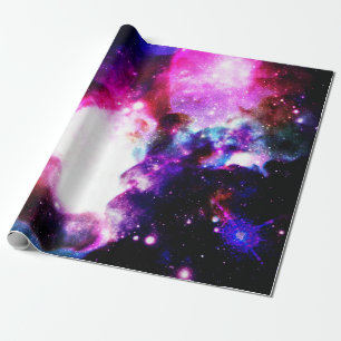 Lila rosa Galaxie Nebel Geschenkpapier