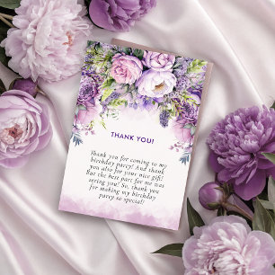 Lila & Rosa Garden Blume Girl Dankeskarte