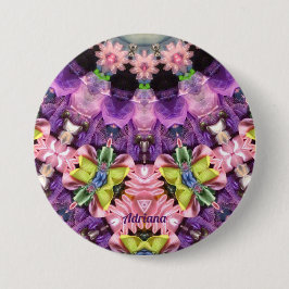 ~ Lila rosa, gelblich, gelb, schwarz Button
