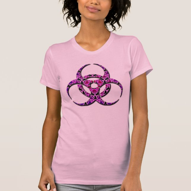 Lila rosa girly Biogefährdung T-Shirt (Vorderseite)