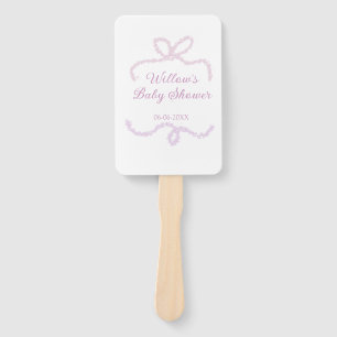 lila rosa glitzer bogen baby shower name datum ele fächer