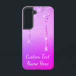 Lila rosa Gold Glitzer Tropfen Benutzerdefinierter Samsung Galaxy Hülle<br><div class="desc">Benutzerdefinierter Text Lila Pink Glitzer Sparkle Tropfen Hochzeit oder Party Supplies / Geschenk - Fügen Sie Ihren einzigartigen Text / Name oder Entfernen Text - Make Your Special Gift - Vergrössern und verschieben oder entfernen und fügen Sie Text / Elemente mit Anpassungstool. Design von MIGNED. Bitte schauen Sie sich meine...</div>