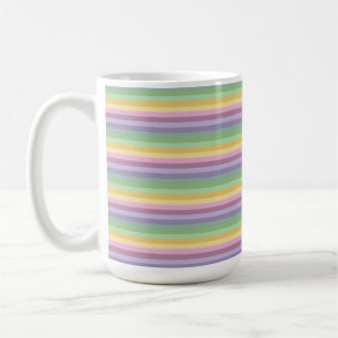 LILA ROSA GRÜN GELB OSTERSTREIFEN KAFFEETASSE
