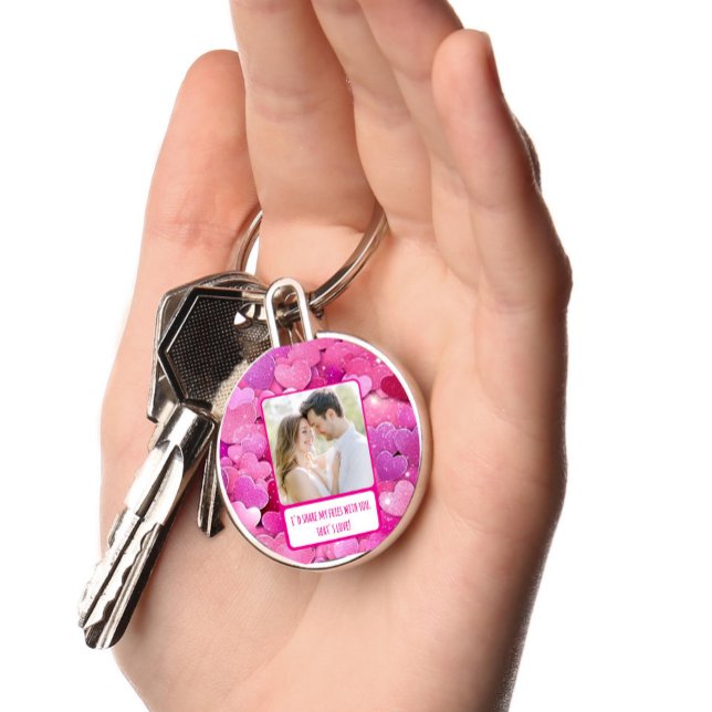 Lila rosa Herzen meine Freunde teilen Schlüsselanhänger (Von Creator hochgeladen)