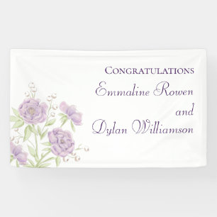 Lila rosa Hochzeit Banner
