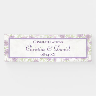 Lila rosa Hochzeit Banner