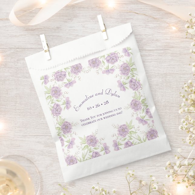Lila rosa Hochzeit Geschenktütchen (Ausgeschnitten)