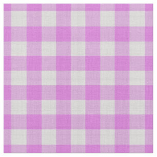 Lila Rosa Kariertes Gingham Karo Stoff