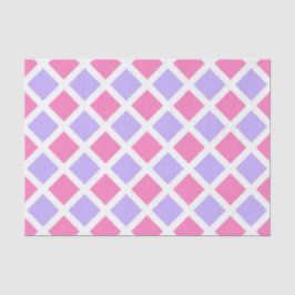 Lila Rosa Karo-Diamant-Muster Seidenpapier