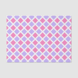Lila Rosa Karo-Diamant-Muster Seidenpapier