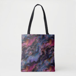 Lila rosa kosmischer Marmor Tasche