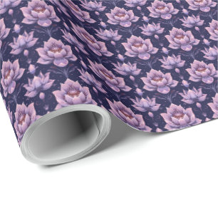 Lila Rosa Lotus Blume Geburtstagsgeschenkpapier Geschenkpapier
