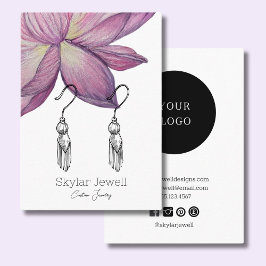 Lila Rosa Lotus-Blume Visitenkarte