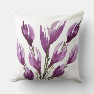 Lila Rosa Magnolia Kissen