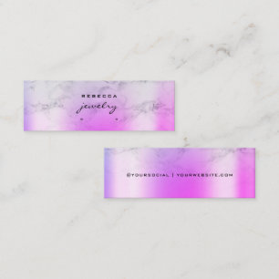 Lila Rosa-Marbella-Script-Erring-Grafikkarte Mini Visitenkarte