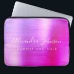 Lila-rosa-Metallic-Monogramm-Geschäft Laptopschutzhülle<br><div class="desc">Moderne Lila und rosa Ombre Girly Make up and Hair Beauty Salon Imitats Metallic rostfreie elegante Monogram Promotional Laptop Bag or Sleeve Promotional (Promo) Inseratcase. Dieses klassische berufliche Business-Computergehäuse kann so angepasst werden,  dass es Ihren mit Monogramm Skriptsignaturnamen und Ihren Beruf oder Ihre Position als Jobtitel enthält.</div>