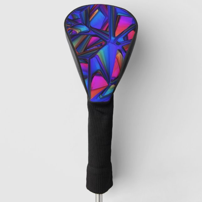 Lila & rosa Modernes Abstrakt Golf Headcover (Vorderseite)