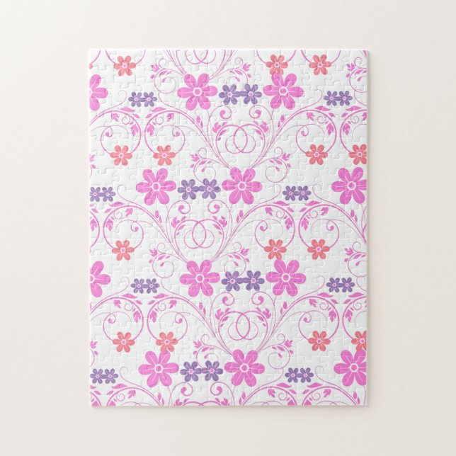 Lila & rosa Modernes Blumenambiente (Vertikal)