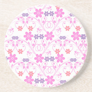Lila & rosa Modernes Blumenambiente Untersetzer
